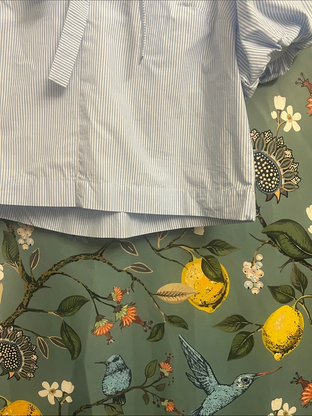 kate spade Blue and White Striped Collared Shirt